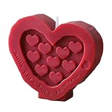 Itkcozcg Sojawachs, herzförmig, duftende Soja-Wachse, dekorative Heimdekoration, modische Aromatherapie, Kerzenornament, Geschenk, Herzform, Sojawachs, dekorativ für Schlafzimmer, Heimdekoration