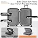 mixi Carry On Luggage with Cup Phone Holder Hard Shell Rolling Travel Suitcase with Spinner Wheels,20 Inch Rock Grey