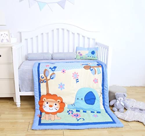 Image of Petals Dreams Baby 5 pcs. Bedding Set | Reversible Comforter Blanket & Bedsheet Set for (0-5 Years) | Baby Crib Bedding Set (MulticolorZ)