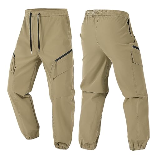 Men's Hiking Pants Lightweight Joggers Quick Dry Cargo Pants Stretch Running Athletic Golf Pants with Pockets2