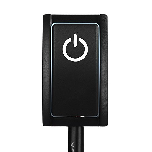 Jtron Car DIY Switch Paste Type Button, Off/ON DC Car Modification Switch Paste Without Punch Ship Type White Light (12V/200mA)