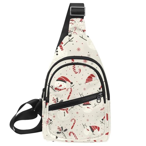 Bolsos cruzados para mujeres y hombres con estampado navideño de 30x18cm