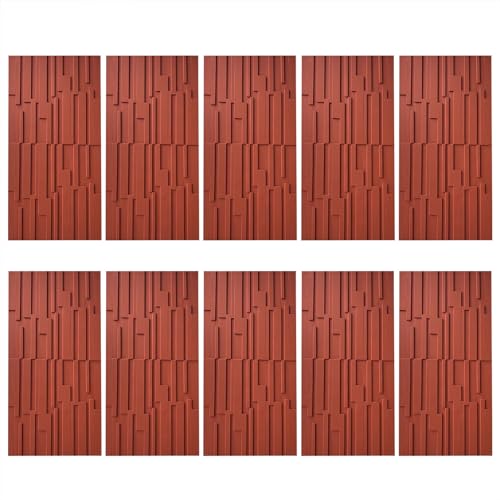 Paneles de pared 3D, decoración moderna, revestimiento de poliuretano impermeable, textura de grano de madera, arte de pared para fondo de TV, baño, paquete de 8