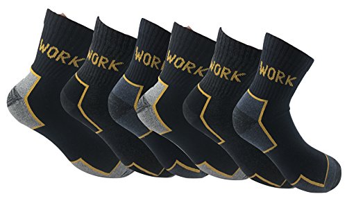 Candados Socks Milano calcetines de trabajo ligeros altura caballete 12 pares punta y talón reforzados esponja de algodón Nero Blu E Grigio ( 4 X Colore) 43/46 ES