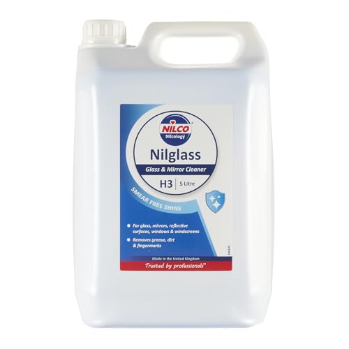 Nettoyant professionnel pour vitres & miroirs Nilco Nilglass 5L - Sans traces, approuvé par des experts