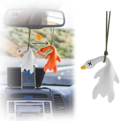 GGUFAY Pendentif Voiture Retroviseur, Breloque Deco Voiture Canard à Couleur Changeante, DéCoration IntéRieure De Voiture, Breloque De RéTroviseur à Couleur Changeante, Du Blanc à L'Orange, 2pcs GGUFAY Pendentif Voiture Retroviseur, Breloque Deco Voiture Canard à Couleur Changeante, DéCoration IntéRieure De Voiture, Breloque De RéTroviseur à Couleur Changeante, Du Blanc à L'Orange, 2pcs