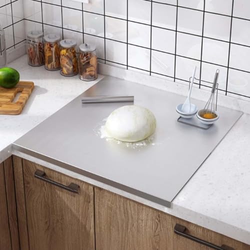 Planche à découper en acier inoxydable design épuré et durable 40cmx60cm