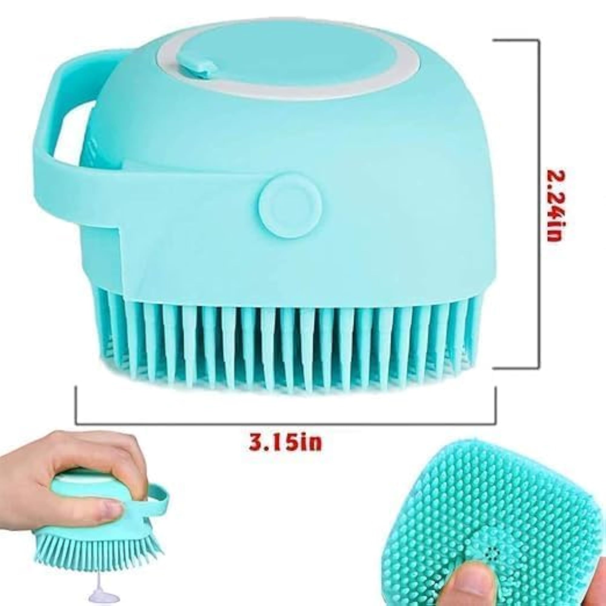 Silicone Bath Scrubber with Soap Dispenser