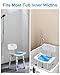 HOMLAND Shower Chair for Inside Shower with Removable Back, 400 lbs Heavy Duty Bath Seat for Bathtub, Safety Bath Stool for Seniors and Disabled