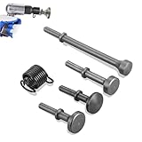 NATGAI 5 Pcs Air Hammer Bits Set, 0.401' Pneumatic Chisel Bits with Spring, Extended Length Smoothing Pneumatic Hammer Tool Kit, for Power Hammer Drills, Tools & Home Improvement