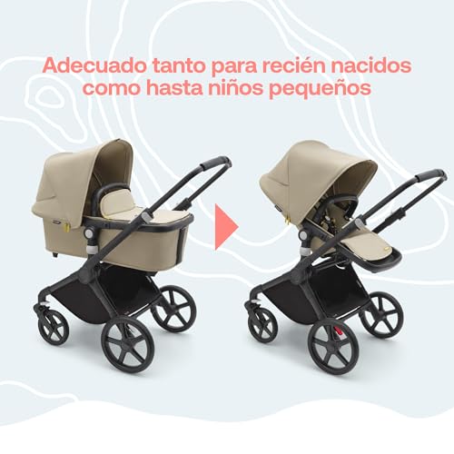 Miniatura 5 de Bugaboo Fox Cub - Carrito Todoterreno, Con Capazo Y Silla De Paseo Fuerte Y Ligera, Diseño Duradero Con Capota Para El Sol Extra Grande, Se Pliega En Una Sola Pieza Portable, Beige
