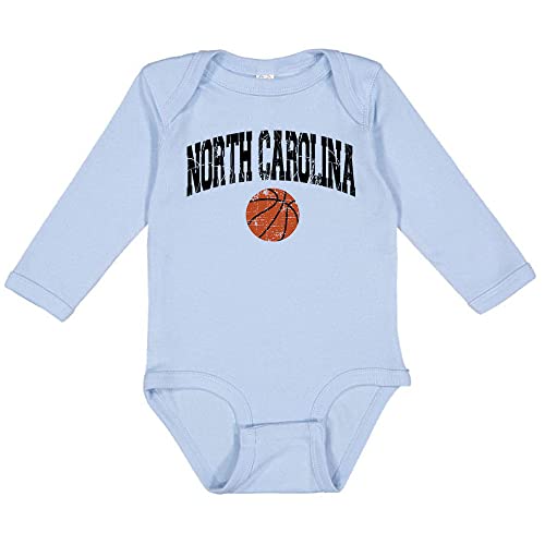 Basketball North Carolina Long Sleeve Baby Infant Bodysuit