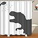 VividHome Animal Dinosaur Fabric Shower Curtain Dinosaur Silhouette Waterproof Polyester Fabric Bathroom Set with Hooks Animal Home Decor 72x72IN