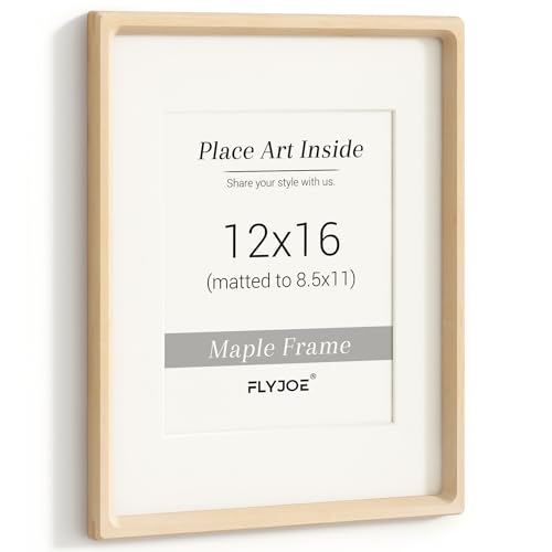 12x16 Maple Wood Photo Frame with Glass