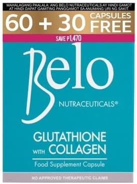 Belo Nutraceuticals Glutathione + Collagen Dietary Supplement - 60 Count - New!!
