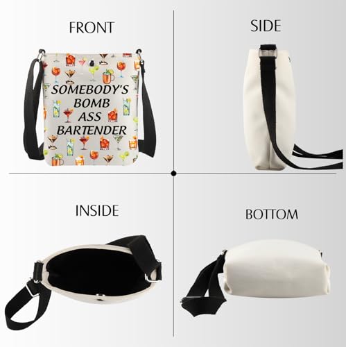 Bartender Bar Owner Gift Somebody's Bomb Ass Bartender Crossbody Bag Bartending Gift3