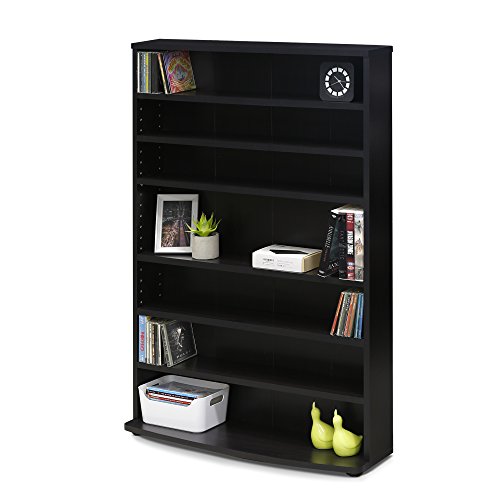 Image of FURINNO JAYA 6-Tier Multimedia Storage Tower, Espresso