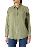 Lino oversize Springfield Camisa Manga Larga Lino Oversize, Kaki Oscuro, L para Mujer