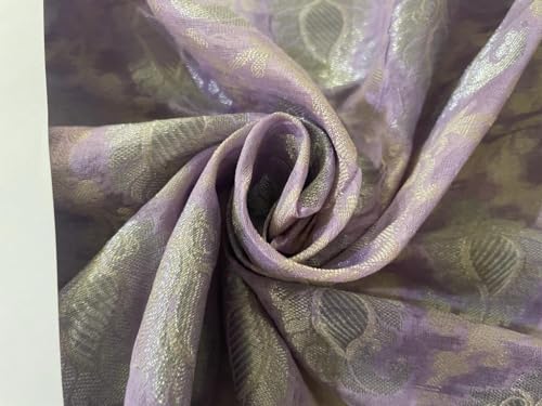 Tissu jacquard organza de soie lavande : donnez du volume à vos robes