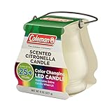Coleman Color Changing LED Citronella Outdoor Scented Candle - 8 oz
