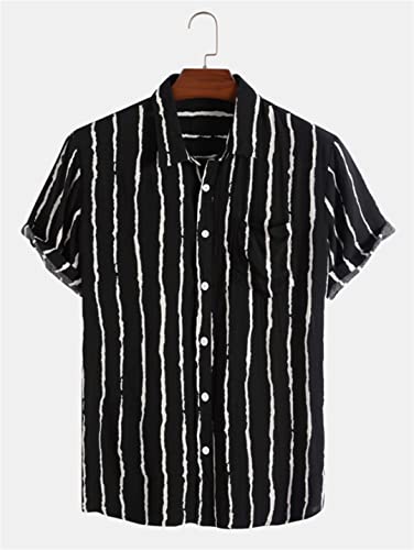 Chemise d'été anti transpiration manches courtes confort fluide noir L - 2