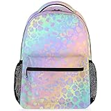 Rainbow Leopard Laptop Computer Backpacks Waterproof College School Bookbag Casual Travel Hiking Cam