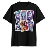 Disney Villains Full House Hades Maleficent Ursula Cards T-Shirt(LG, Black)