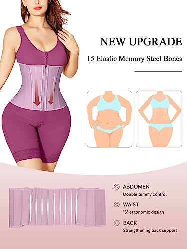 Shapshe Waist Trainer For Women, Workout Sports Girdle With Zipper, Body Shaper For Tummy Control Pink #TOP3