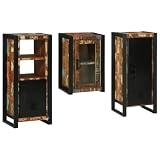 HFXHIJXQ Set di mobili da bagno multicolore con 8 ripiani, 40 x 35 x 90 cm, in legno massiccio e telaio in metallo, design moderno e durevole, per piccoli bagni, ospiti, WC e molto altro ancora