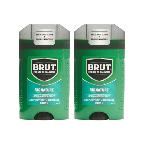 Brut Signature Antiperspirant Plus Deodorant - Scented Deodorant for Men - Powerful Sweat Protection - Eliminates Odors - 2 pc