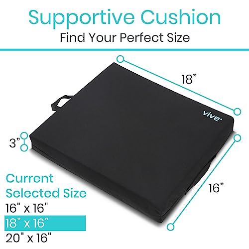 Vive Wheelchair Cushion - Gel Seat Pad For Coccyx, Orthopedic Back Support, Sciatica & Tailbone Pain Relief - Waterproof Cover + 4 Layer Foam Support And Comfort - For Pressure Sores And Ulcers #TOP4
