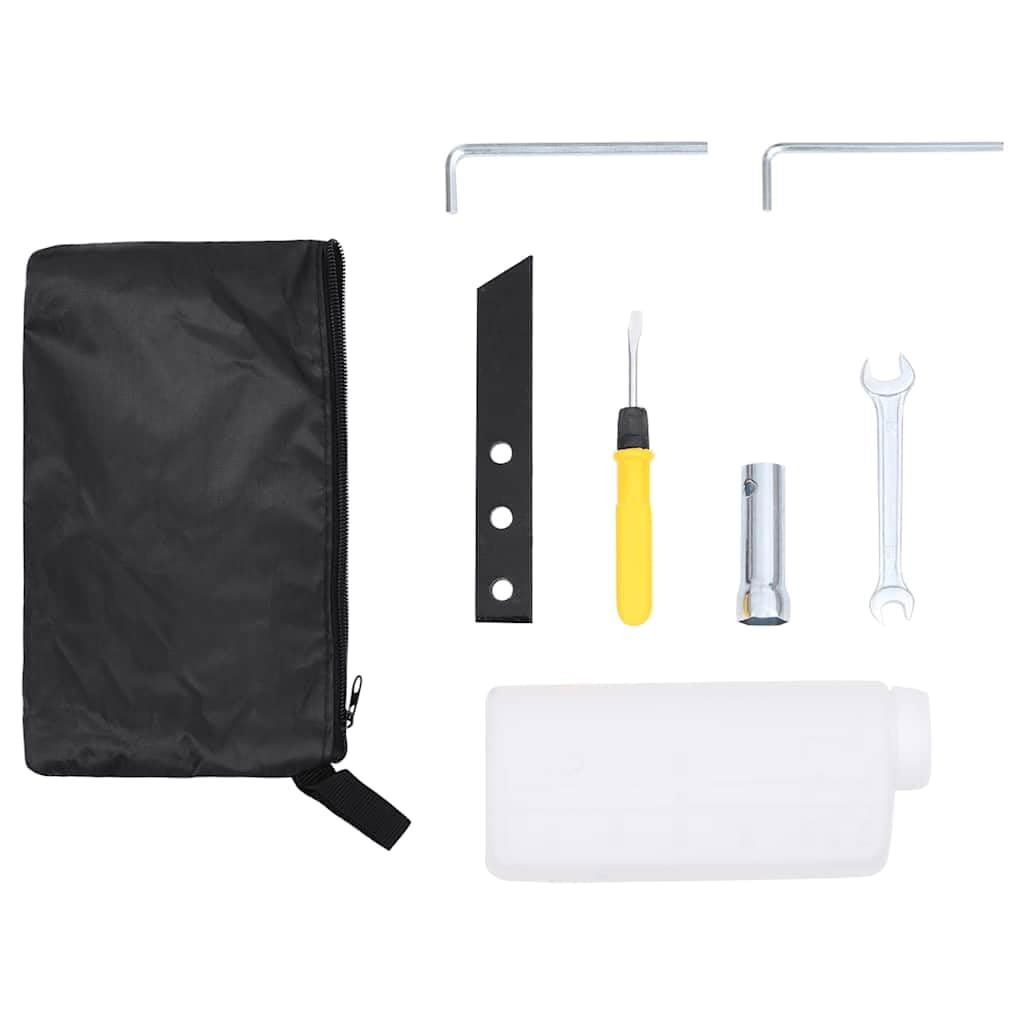 Fresa de suelo de gasolina de 52 cm³, 25 cm de ancho de trabajo, 10-12 cm de profundidad, 16 cuchillas de acero endurecido, depósito de 1,25 L, con botón ON-off, para parterres de jardín y