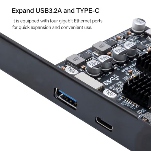 Adaptador de transferencia de datos de 10 Gbps USB 3.2 PCIE 4X para conectar discos externos 4