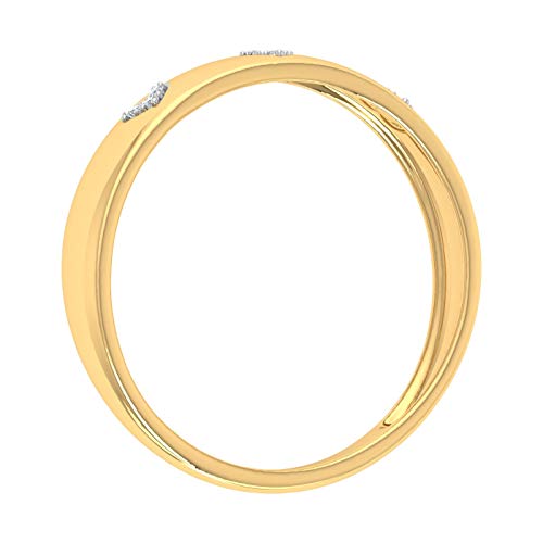 0.03 Carat Diamond Heart Wedding Bands in 10K Solid Gold2