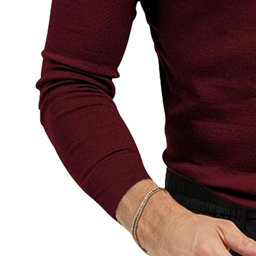 Men's High Neck Knitted Sweater Classic Turtleneck Twisted Casual Pullover High Elasticity Knit Jumper Tops2