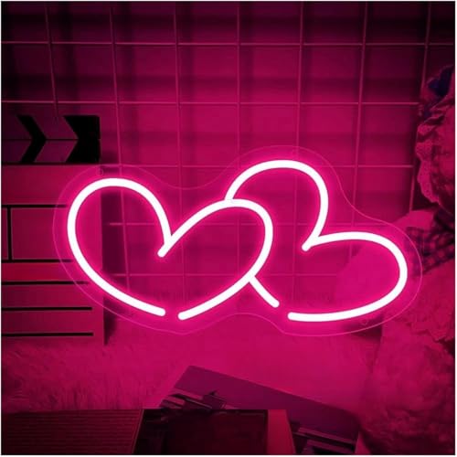 Lampe au néon design cœur idée cadeau romantique anniversaire - 2