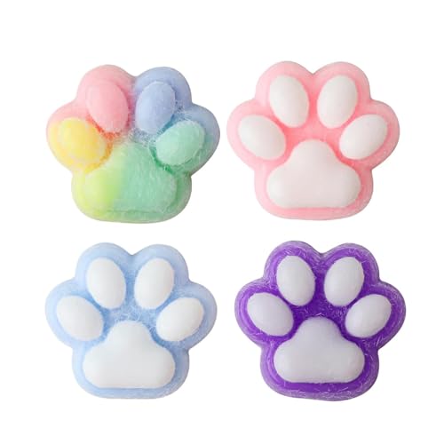 Jinmoioy スクイーズ 肉球スクイーズ ストレス解消おもちゃ 感覚おもちゃ 触感いい 暇つぶし 不安軽減 癒しグッズ ベントおもちゃ かわいい 猫の手 玩具 供 大人 ギフト 贈り物 誕生日プレゼント (8)