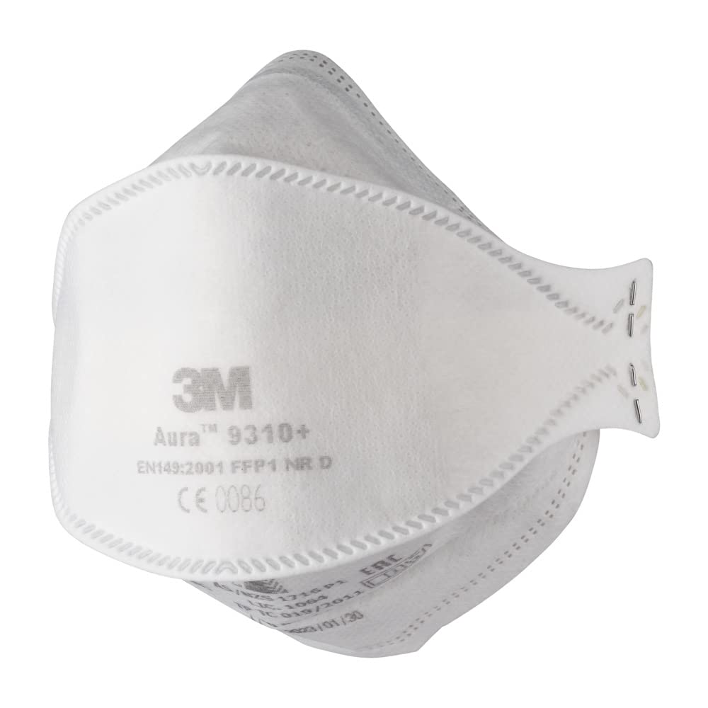 3M™ Aura™ Masque antipoussière, FFP1, sans valve, série 9310+, 20 masques par paquet
