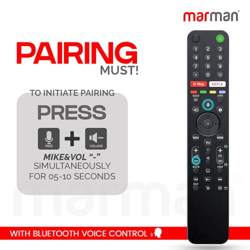 Image of marman Compatible with Sony Smart Tv Remote Control Original RMF-TX500P Model Suitable for LED Android bravia Television with Bluetooth Voice Commend, hotkeys