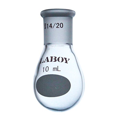 Laboy Glass Heavy Wall Recovery Flask Rotary Evaporator Flask 10mL with 14/20 Joint