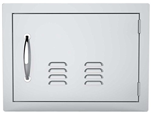SUNSTONE A-DH1420 14-Inch by 20-Inch Horizontal Access Door with Vents, Stainless Steel