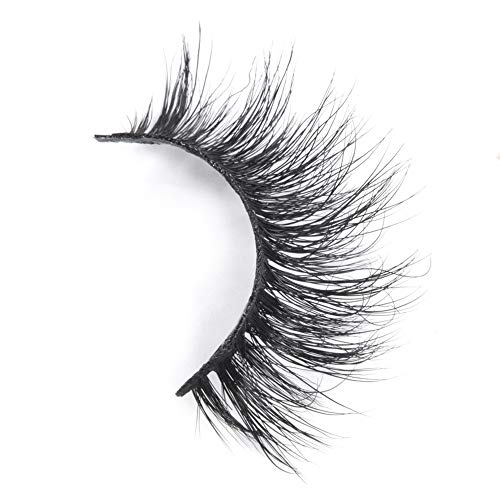 Upgrade 3D Mink Lashes Pack, Professional Hand-Made Natural Style, Luxurious Siberian False Eyelashes Wispies, Dramatic Round Look, Cruelty-Free, Inspiration Of LOOKTHED