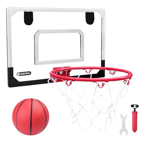 Newpop Panier de Basket Interieur, Basketball Enfant pour Chambre, Bureau Basketballs Hoop, avec 1 Ballon Et Pompe à Ballons du Baske, Ensemble de Balles pour...
