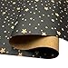 Imagen de Rollo de papel de regalo para cumpleaños: papel de regalo negro con diseño de estrella