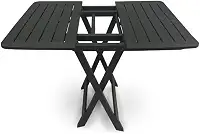 Arqplast, Mesa Quadrada Dobrável Plástica Preta 80x72x70Cm 25672 Arqplast
