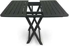 Arqplast, Mesa Quadrada Dobrável Plástica Preta 80x72x70Cm 25672 Arqplast