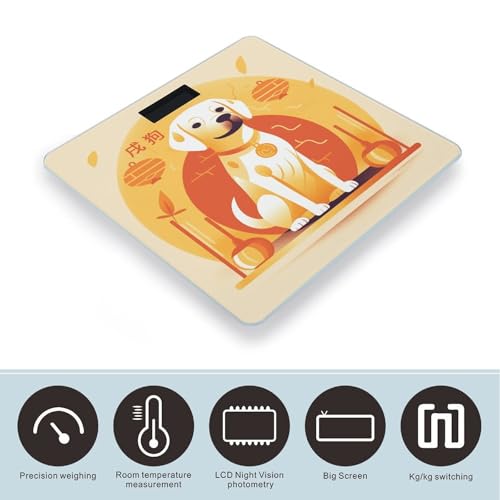 Báscula Digital de Baño con Pantalla LED Clara y Plataforma de Vidrio Templado miniatura 3