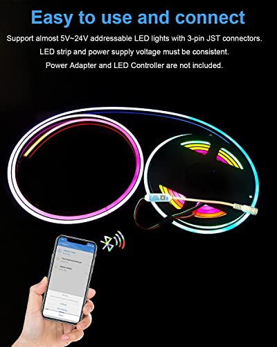 Image of Mortech SP621E Bluetooth addressable RGB Controller 5V 12V 24V for SK6812 WS2811 WS2812 SM16703 1903 LED Controller 3Pin Dream Color LED Pixel Strip Lights DC5V~24V APP Control