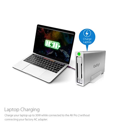 CalDigit AV Pro 2 Storage Hub USB C External Hard Drive - Charge up to 30W, Compatible with USB-C and Thunderbolt Type-C Computers (0TB Enclosure Kit) - Image 4
