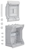 Montageart=Aufputz Hager VE106D Kleinverteiler 1-reihig bis 63A 4/6 Platzein. IP41/65 AP-Montage